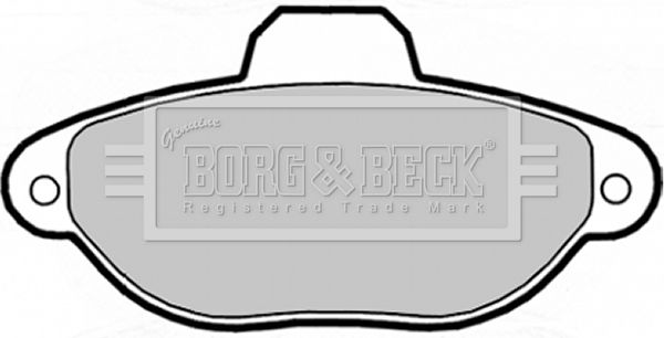 BORG & BECK Комплект тормозных колодок, дисковый тормоз BBP1738